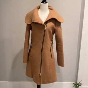 Soia & Kyo Tan Wool Blend Coat